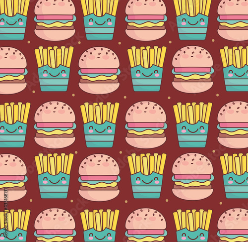 fast food cute pattern