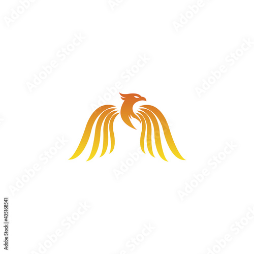 Phoenix Logo flying bird abstract design vector template. eagle eagle soaring eagle concept icon Logotype.