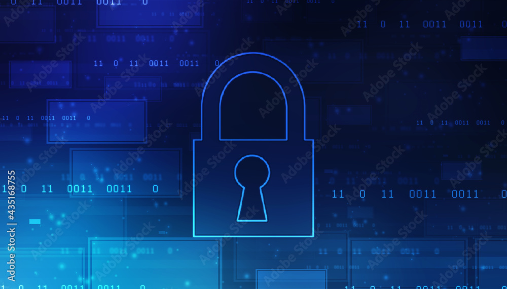Closed Padlock on technology background, Technology security concept. Modern safety digital background. Lock Protection system, Cyber Security or internet network protection Closed Padlock on technology background, Technology security concept. Modern safety digital background. Lock Protection system, Cyber Security or internet network protection