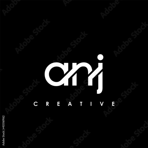 ANJ Letter Initial Logo Design Template Vector Illustration photo