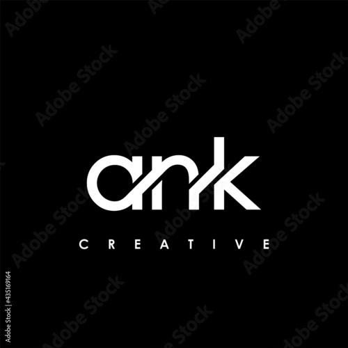 ANK Letter Initial Logo Design Template Vector Illustration