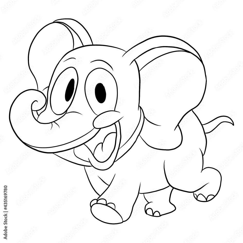 Colouring for children elephant animals Colouring for children elephant animals
