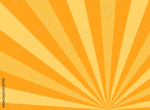 Sunlight abstract background. Orange and gold color burst background. Vector illustration.