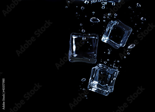 Ice cubes underwater