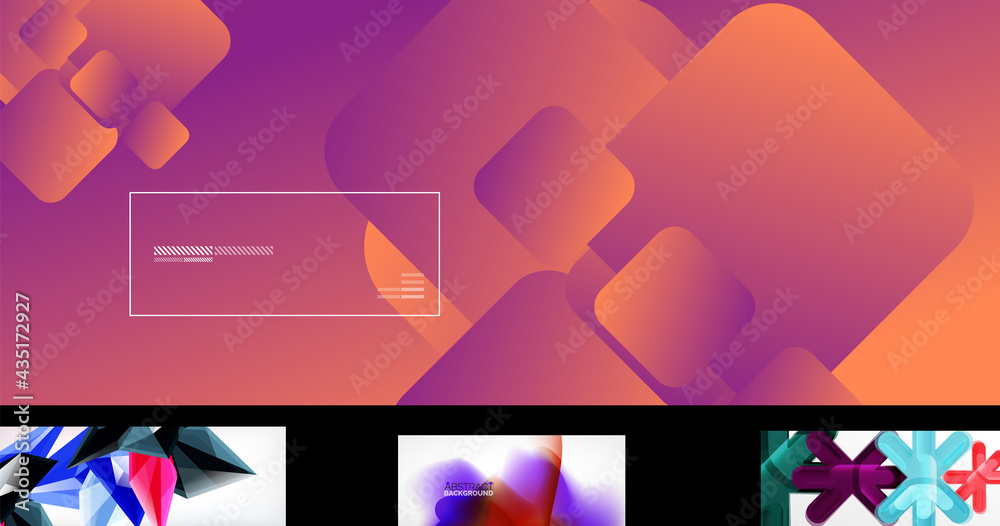 Set of vector abstract backgrounds. Various design templates