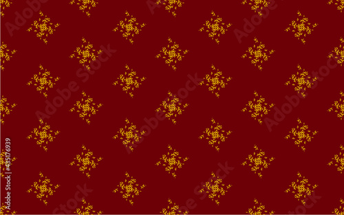 Golden yellow pattern on red background Contemporary Abstract Stilmod Pattern Design For fabric patterns and more