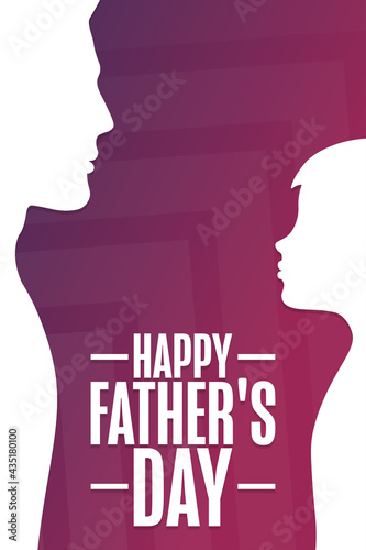 Happy Father's Day. Holiday concept. Template for background, banner, card, poster with text inscription. Vector EPS10 illustration.