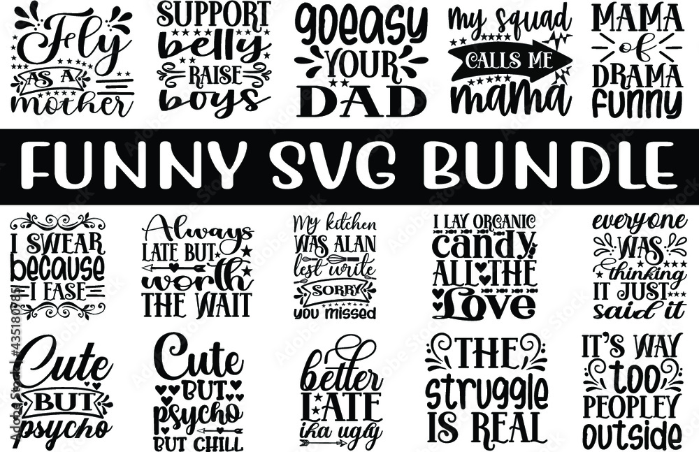 Vetor de funny design vector bundle eps Cut Files for Cutting Machines ...