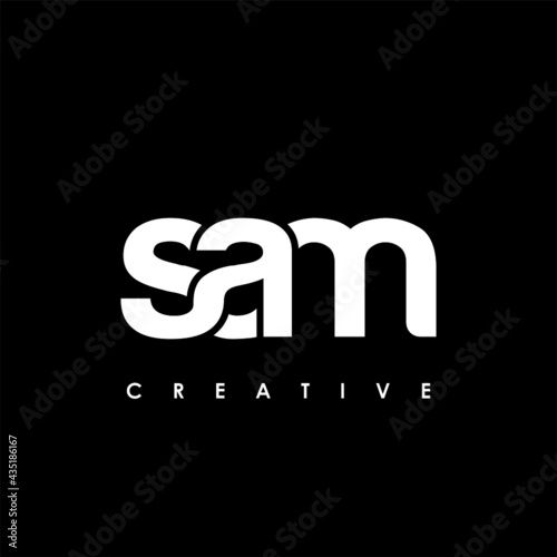 SAM Letter Initial Logo Design Template Vector Illustration photo