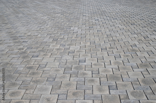 gray paving slabs on the city square