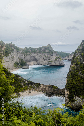 view of the coast of the sea, at Nusa Penida Bali