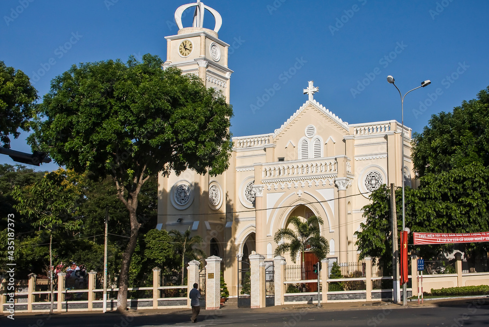 Catholic church in the city of My Tho on the Mekong, Vietnam, Asia
