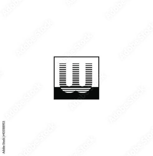 W letters created by black lines. W company vector monogram. W company logo.