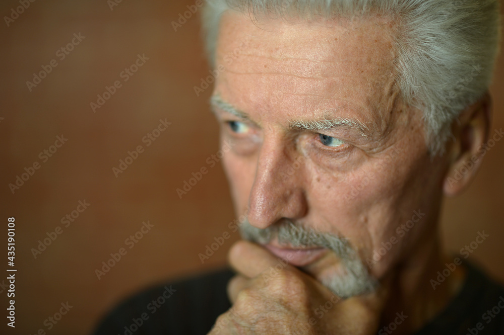 Portrait of sad senior man Portrait of sad senior man