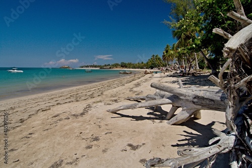 Beautiful beach in Andilana on the island of Nosy Be. Madagascar. photo