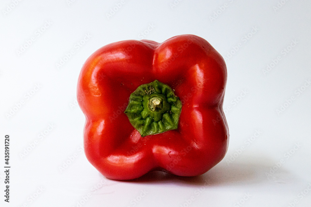 Close up Red Bell Pepper on white background Close up Red Bell Pepper on white background
