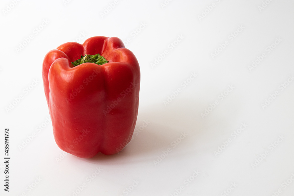 Close up Red Bell Pepper on white background Close up Red Bell Pepper on white background