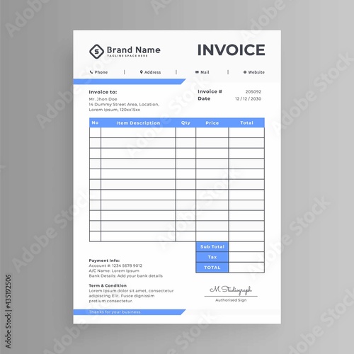 Invoice design