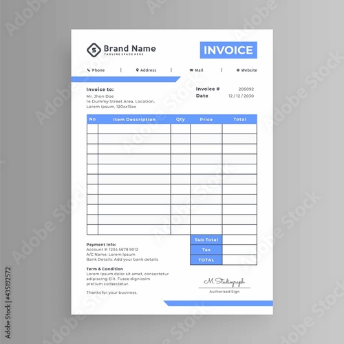 Invoice design