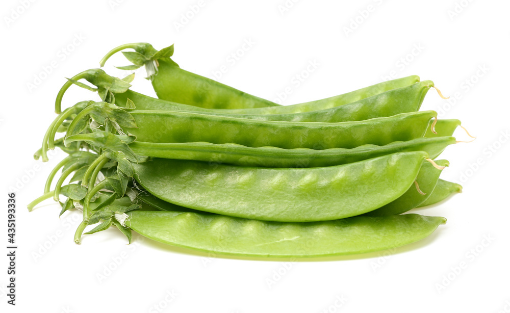 Snow peas isolated on white background Snow peas isolated on white background