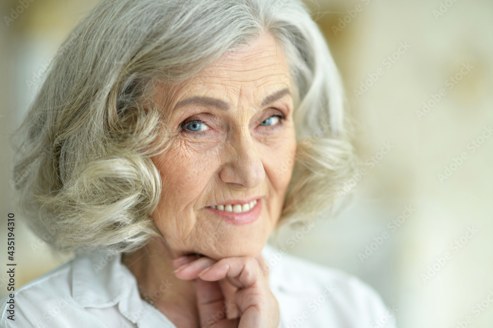 Portrait of smiling senior woman Portrait of smiling senior woman