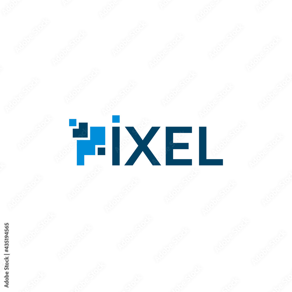 Pixel lettering, business logo design.