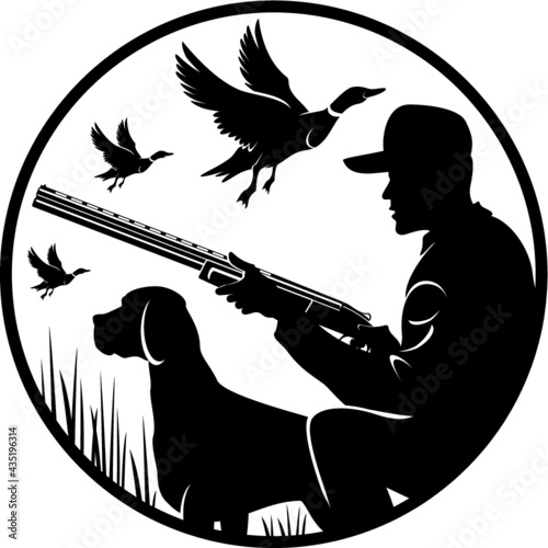 vector wild duck hunting background