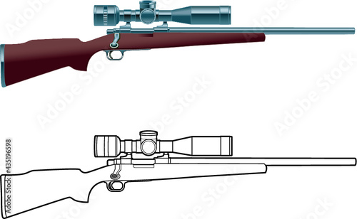 hunting rifle with scope