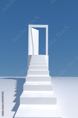  3d rendering stairway background photo