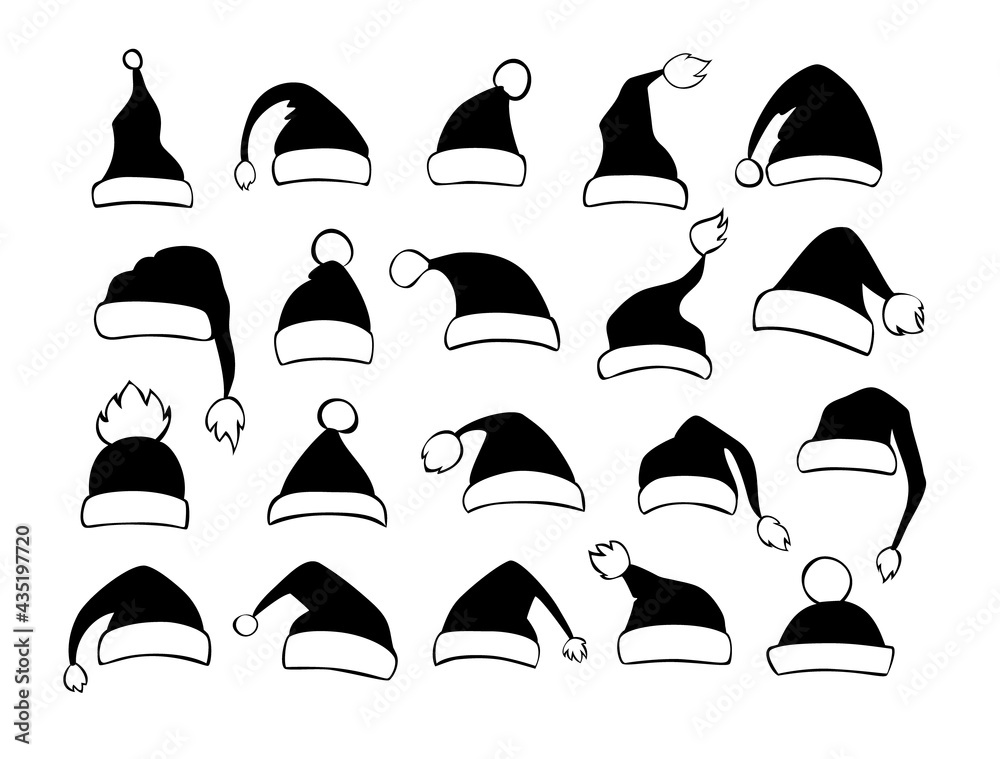 santas hats set santas hats set