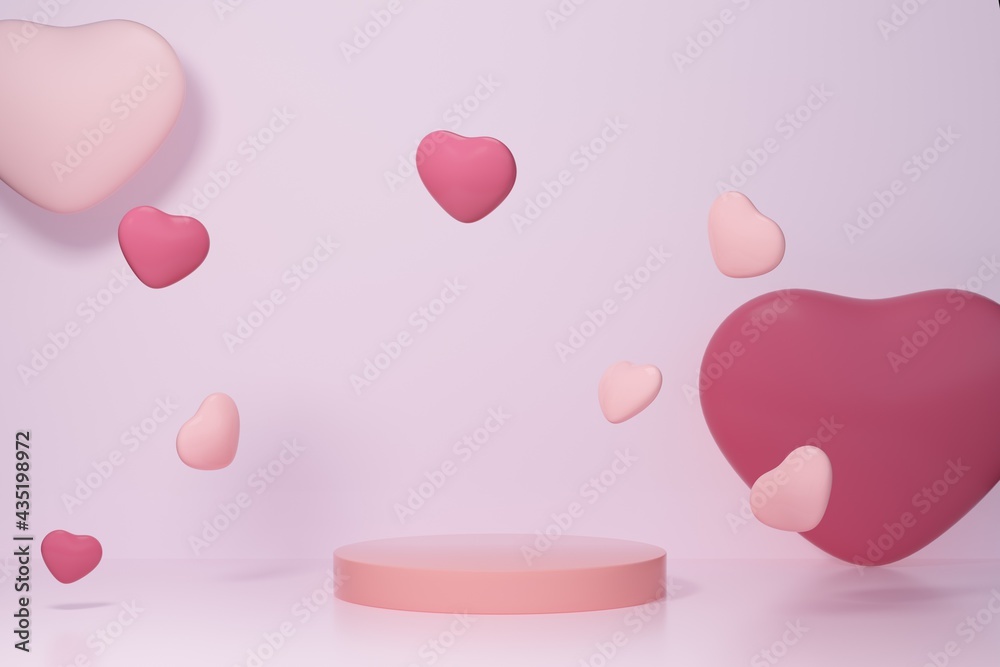 3d rendering valentine stand design
