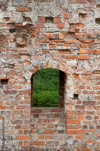 Burg, Ruine, Schloß, alt, Backstein, Fenster