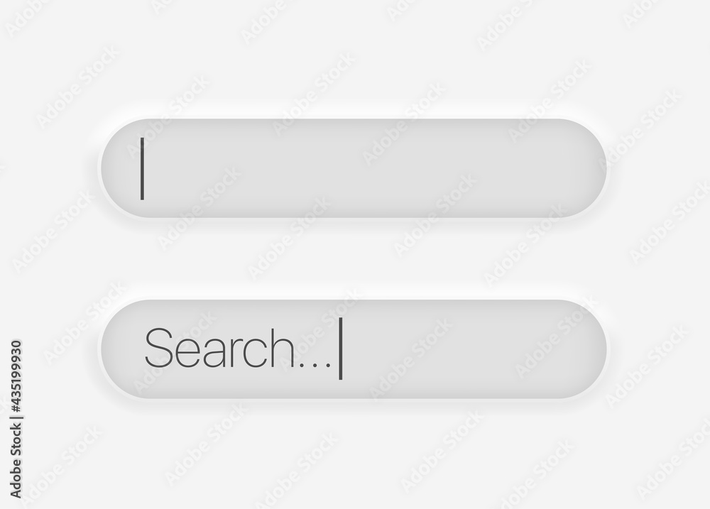 Searching imput bar. Application interface element vector clipart