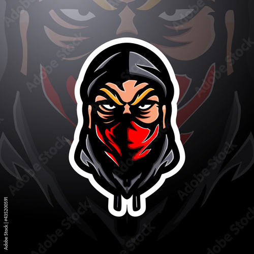 Robber Head mascot esport logo design