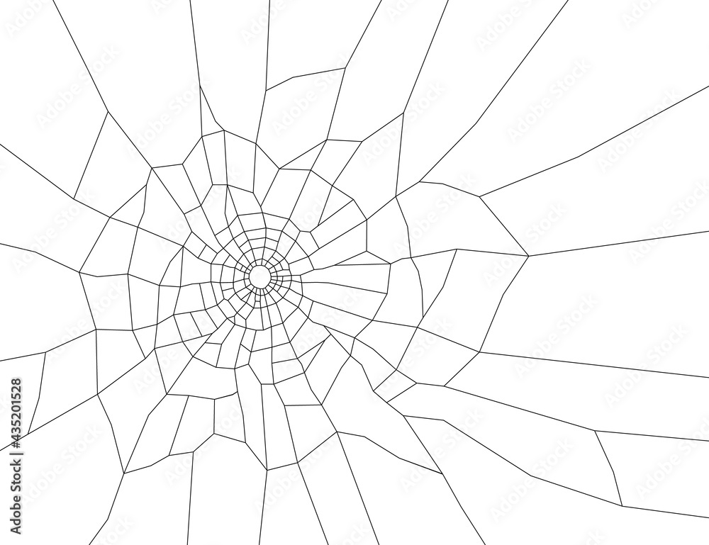 Obraz premium 弾痕 銃弾の穴 亀裂の入ったガラス 窓