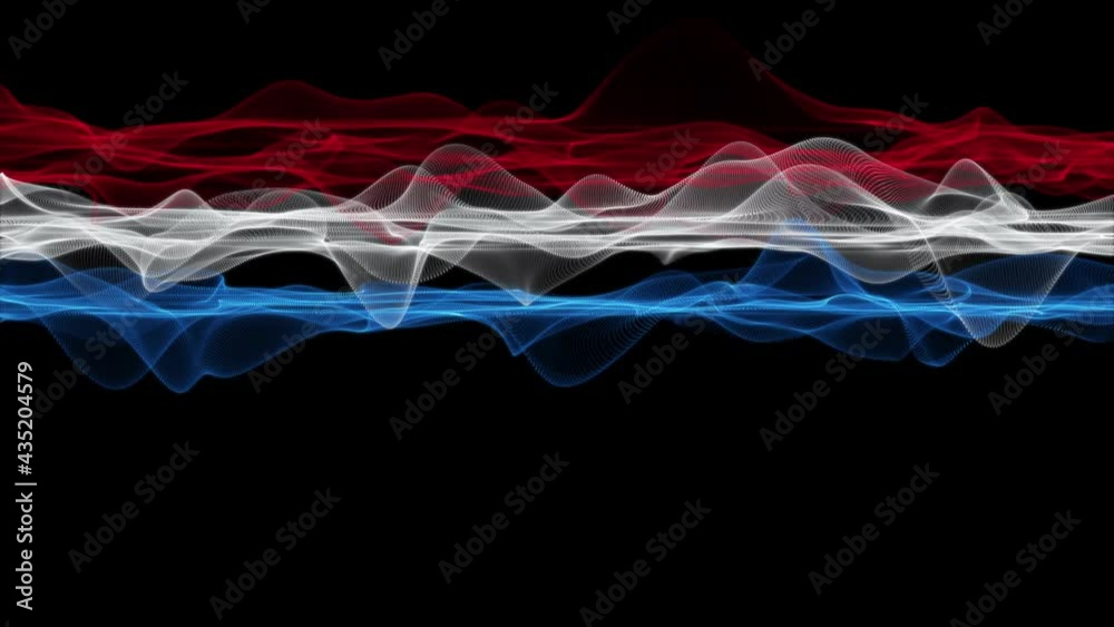 Fantastic Dutch color wave animation in slow motion for sporting events and space for text, 4096x2304 loop 4K