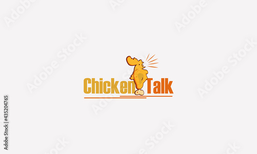 Chicken logo vektor template. fast food logo creative concept. simple element illustration