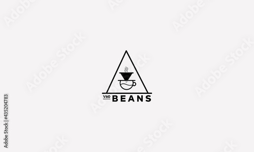 Coffee cafe logo line art. template for logos, labels, emblems, symbols for coffee house, cafe, coffee shop, restaurant, coffee store, etc. Vector illustration.