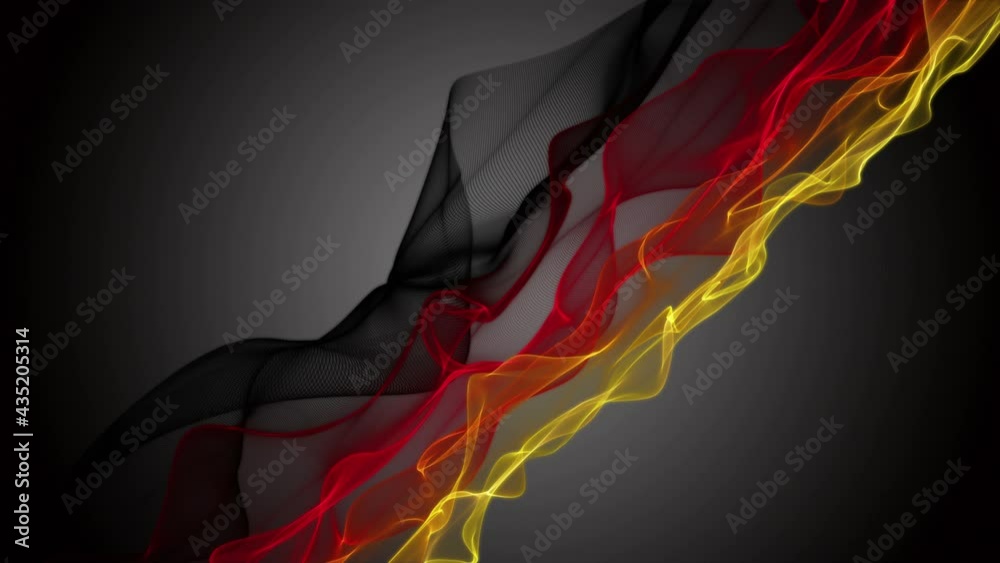 Fantastic German color wave animation in slow motion for sporting events and space for text, 4096x2304 loop 4K