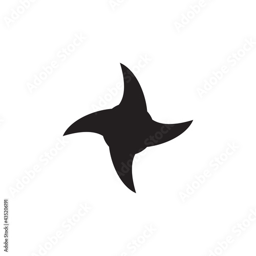 Ninja dart logo design template
