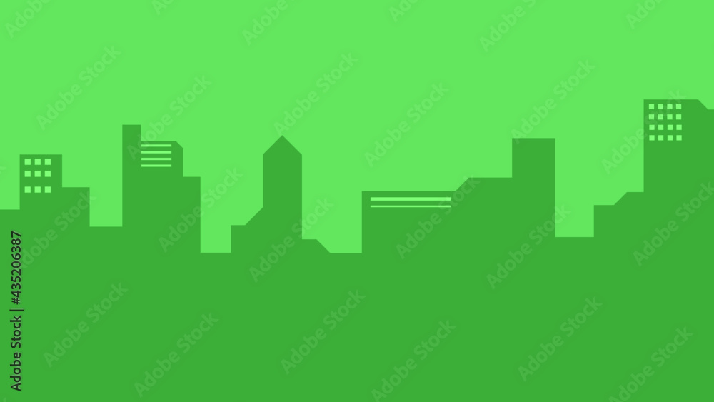 Simple Silhouette City Background. Suitable for game background asset, wallpaper, and website background asset.