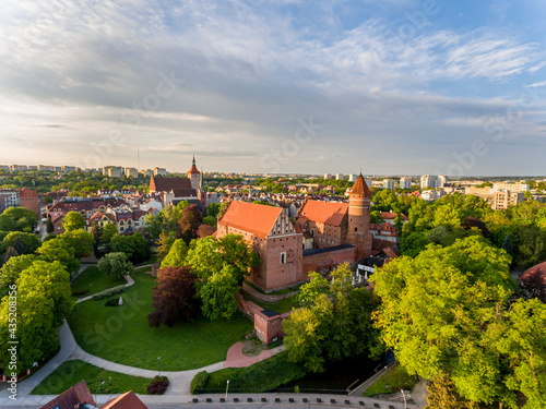 Castle of the Warmian Chapter in Olsztyn - Panorama of the city of Olsztyn from a bird's eye view