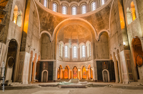 Interior, Serbian Orthodox Church of St. Sava in Belgrade