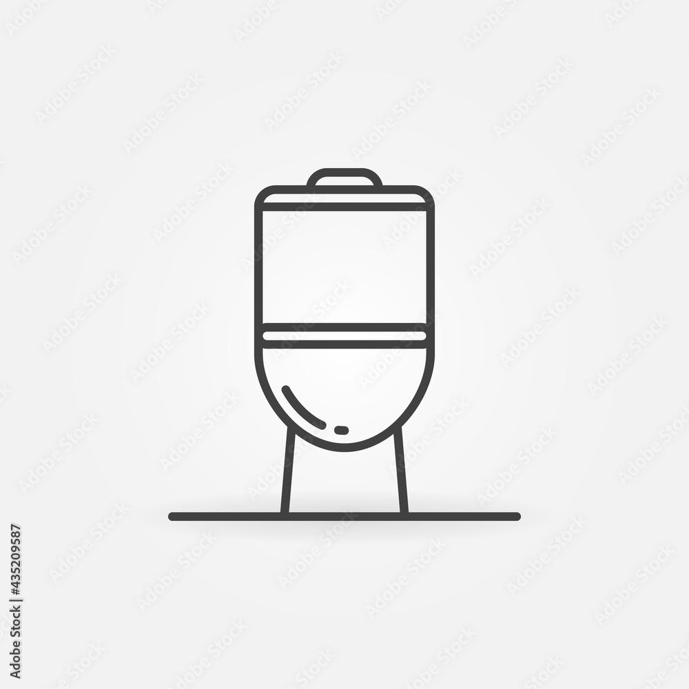 Toilet Bowl vector thin line concept icon or symbol Toilet Bowl vector thin line concept icon or symbol