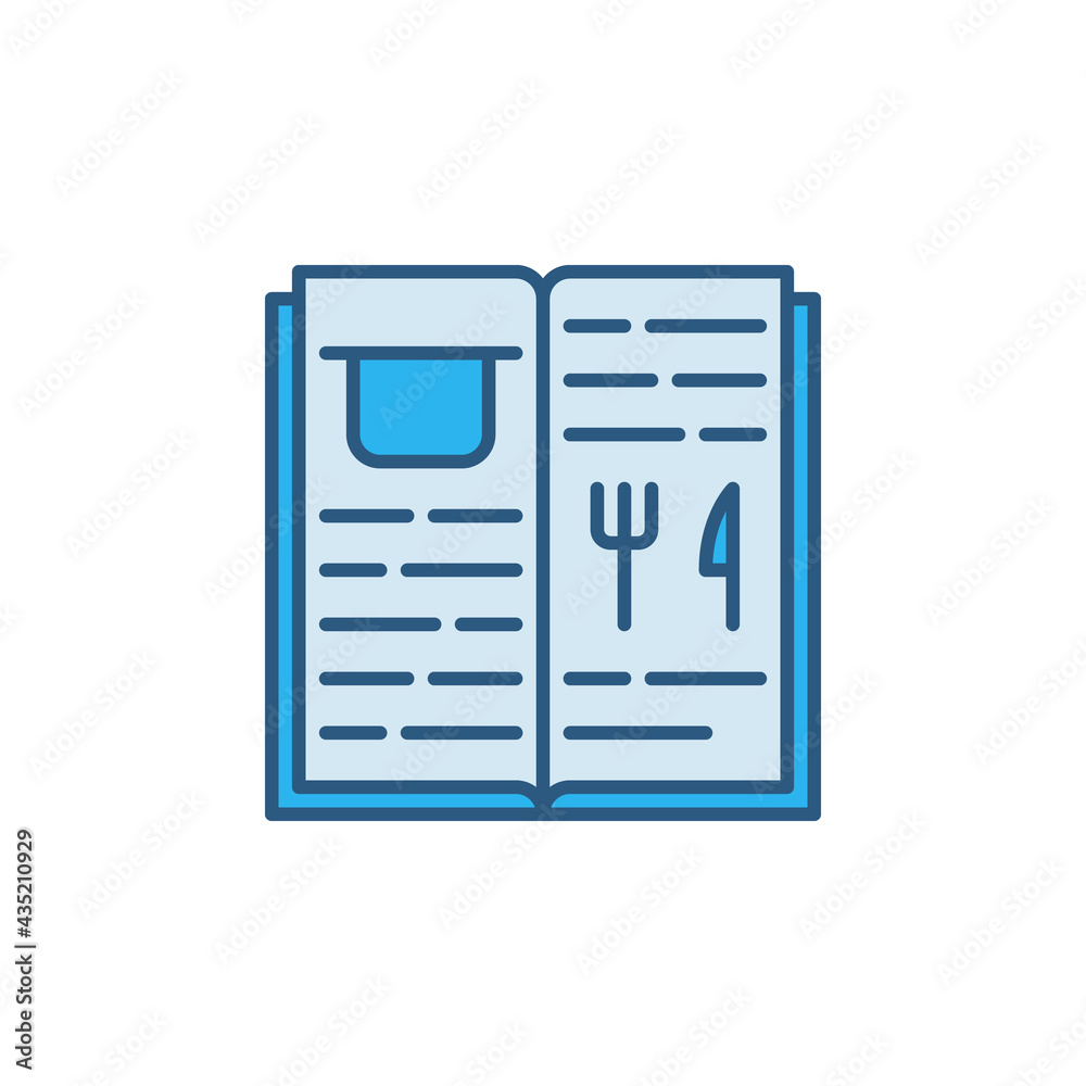 Cooking Book vector concept blue icon or symbol Cooking Book vector concept blue icon or symbol