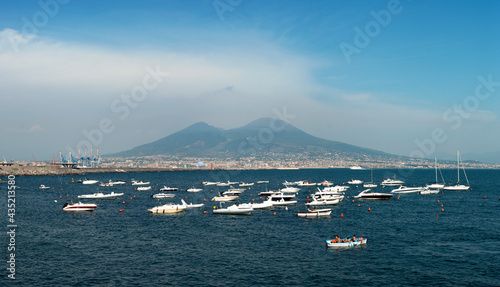 Volcano Vesuvius. View from Naples.
