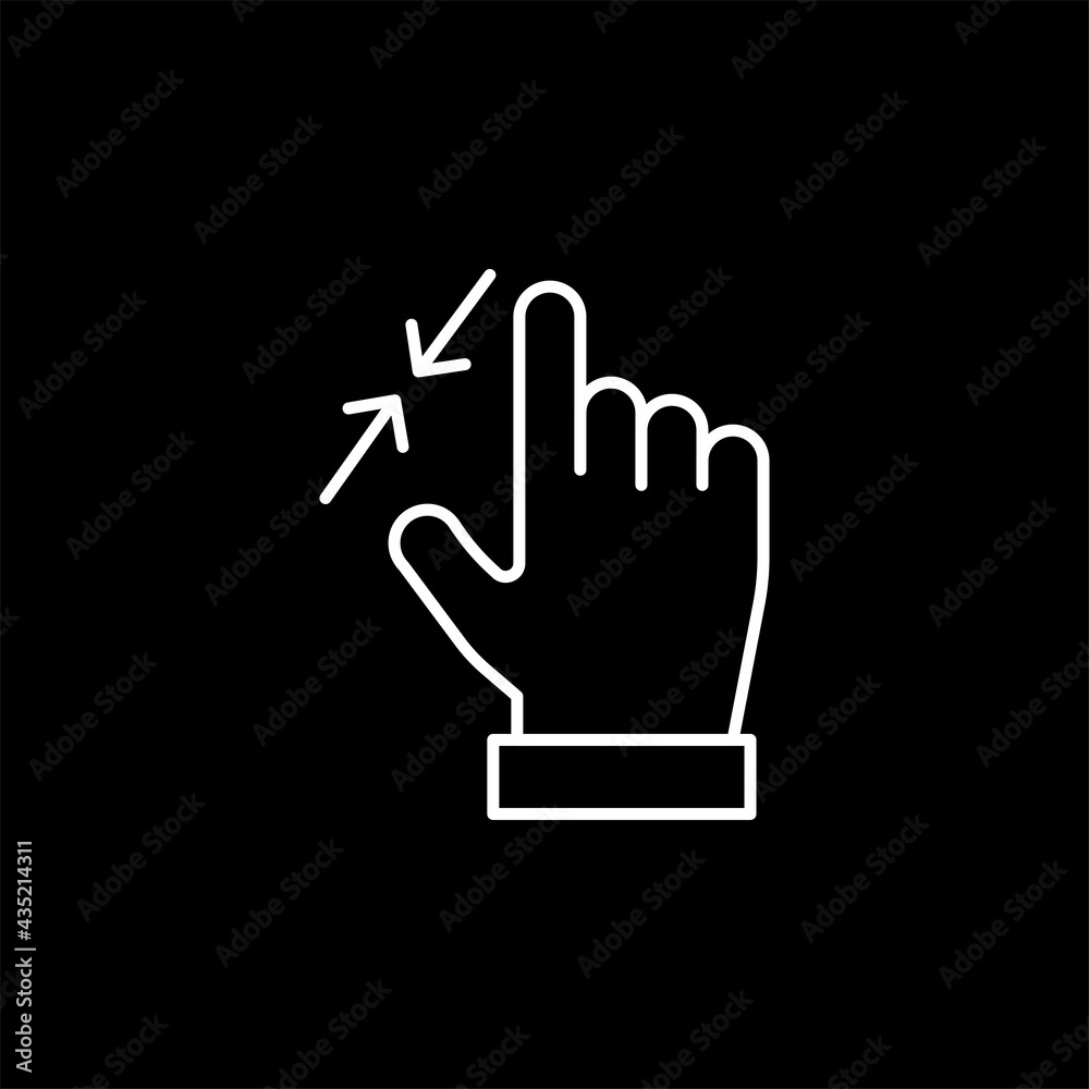 Hand touch icon isolated on white background. Gesture symbol modern, simple, vector, icon for website design, mobile app, ui. Vector Illustration Hand touch icon isolated on white background. Gesture symbol modern, simple, vector, icon for website design, mobile app, ui. Vector Illustration