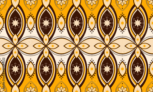 Oriental ethnic seamless pattern vector traditional background Design for carpet,wallpaper,clothing,wrapping,batik,fabric,Vector illustration embroidery style.