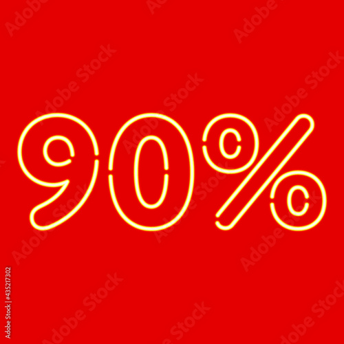 Percentage offers neon colors