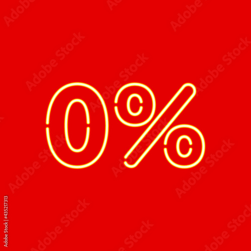 Percentage offers neon colors